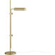 Satire 55 inch 10 watt Brushed Brass Floor Lamp Portable Light