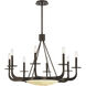 Salford LED 34 inch Mediterranean Bronze Chandelier Ceiling Light