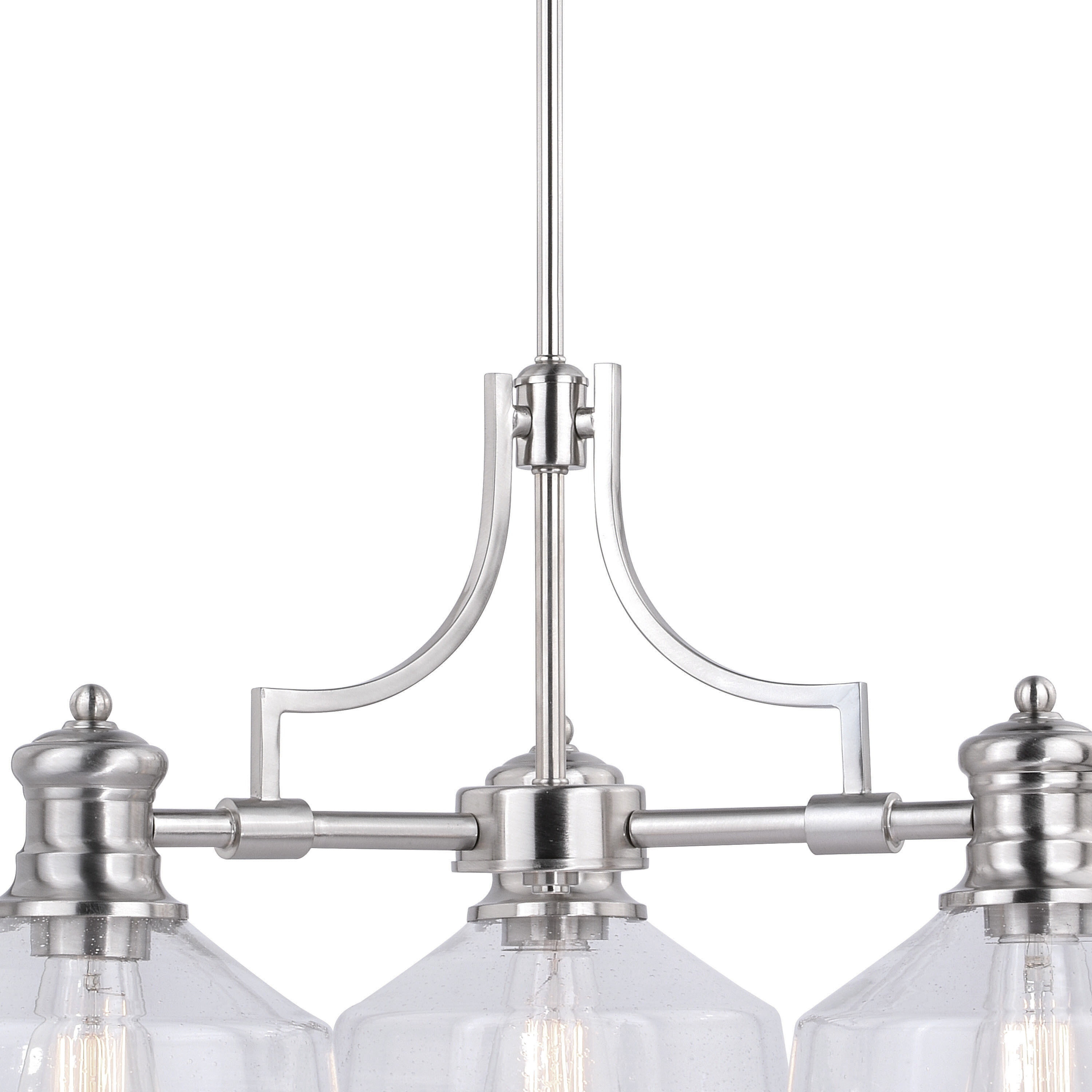 Beloit LED 26 inch Satin Nickel Chandelier Ceiling Light