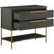 Riggs 38 X 32.75 inch Stained Gold and Sesame Black Nightstand