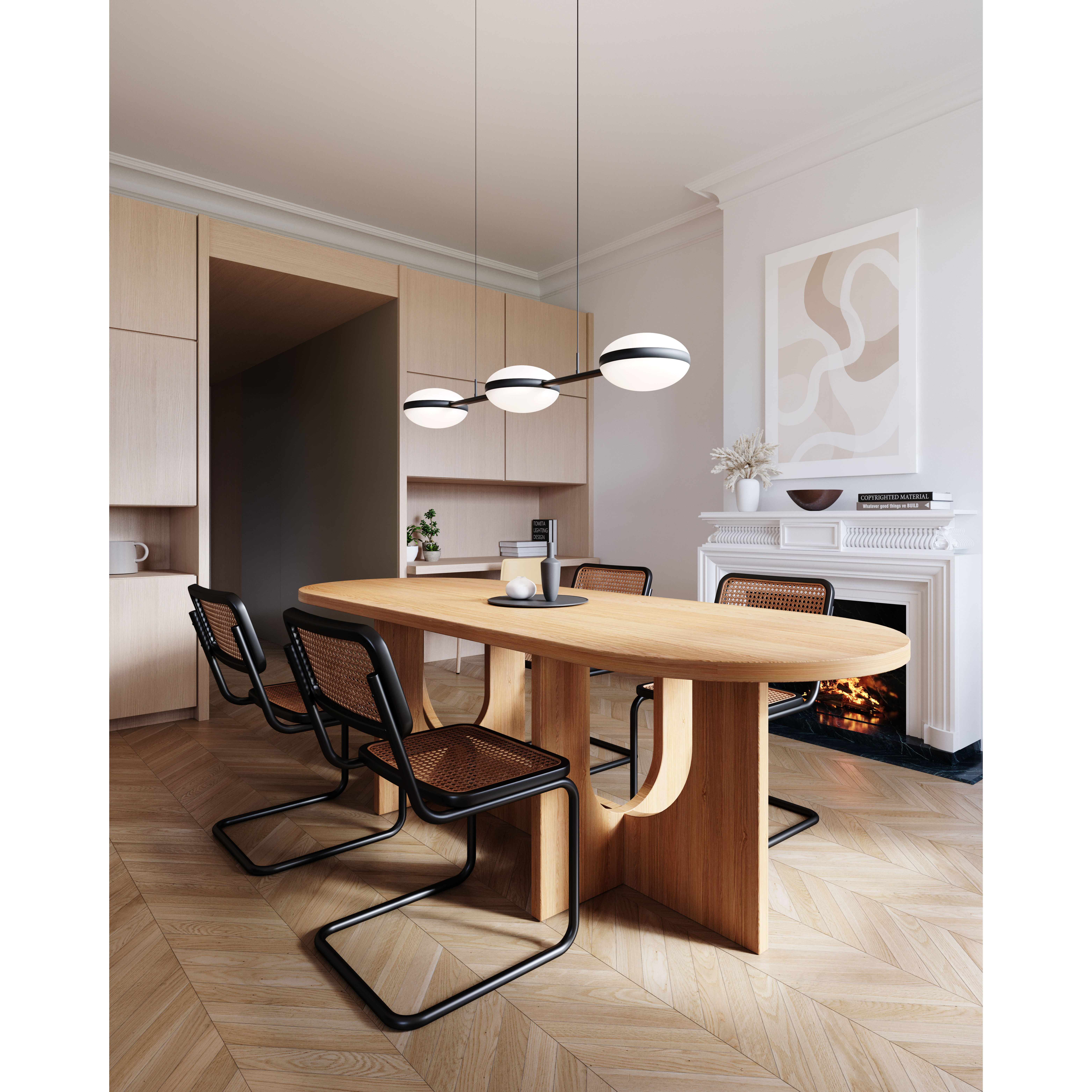 Pillows LED 48.5 inch Satin Black Pendant Ceiling Light