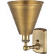 Ballston Cone LED 8 inch Brushed Brass Sconce Wall Light