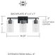 Elijah 3 Light 18.25 inch Matte Black Vanity Light Wall Light