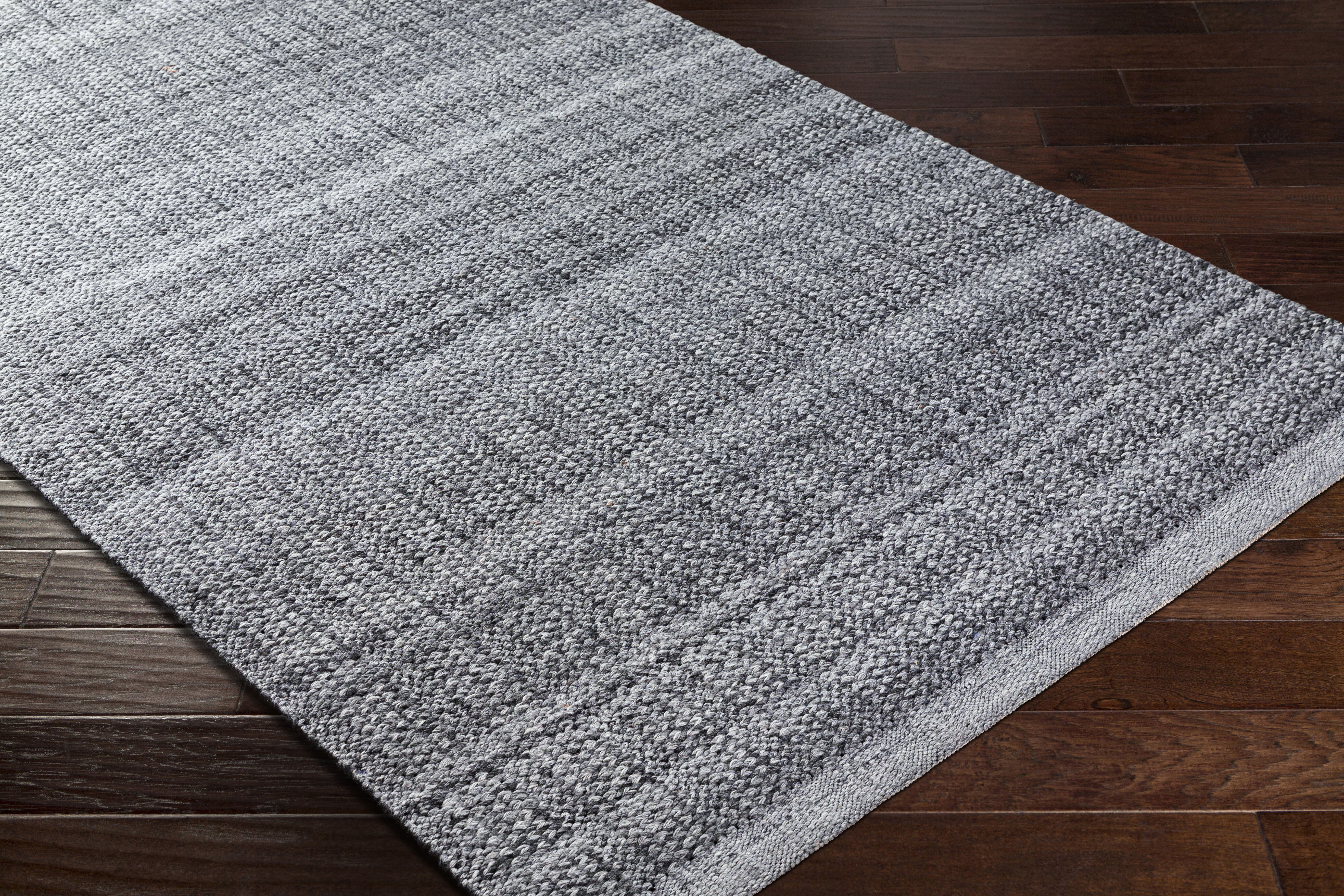 Clover 90 X 60 inch Black Rug, Rectangle