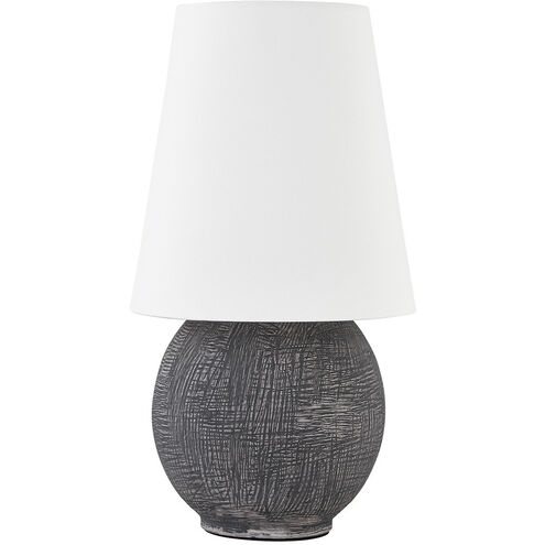 Ulsterville 15 inch 5 watt Aged Brass and Ceramic Greystone Rechargeable Table Lamp Portable Light