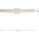 Semblance LED LED 32 inch Brushed Nickel Linear Vanity Light Wall Light
