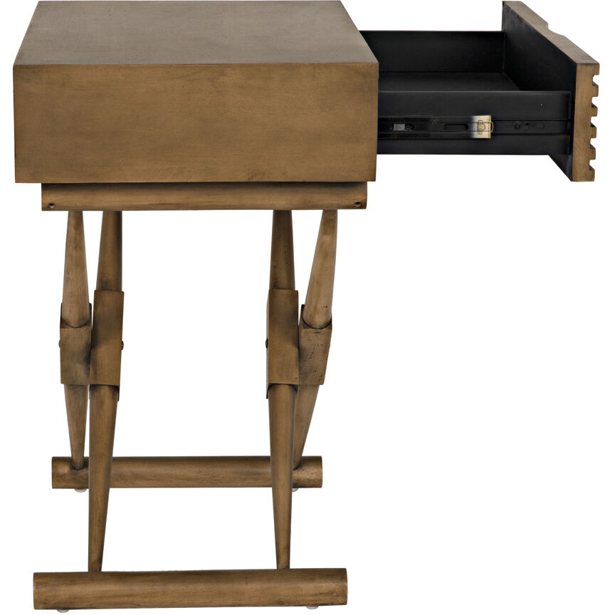 Zanta 28 X 28 inch Saddle Brown Side Table