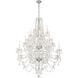 Traditional Crystal 20 Light 38 inch Polished Chrome Chandelier Ceiling Light