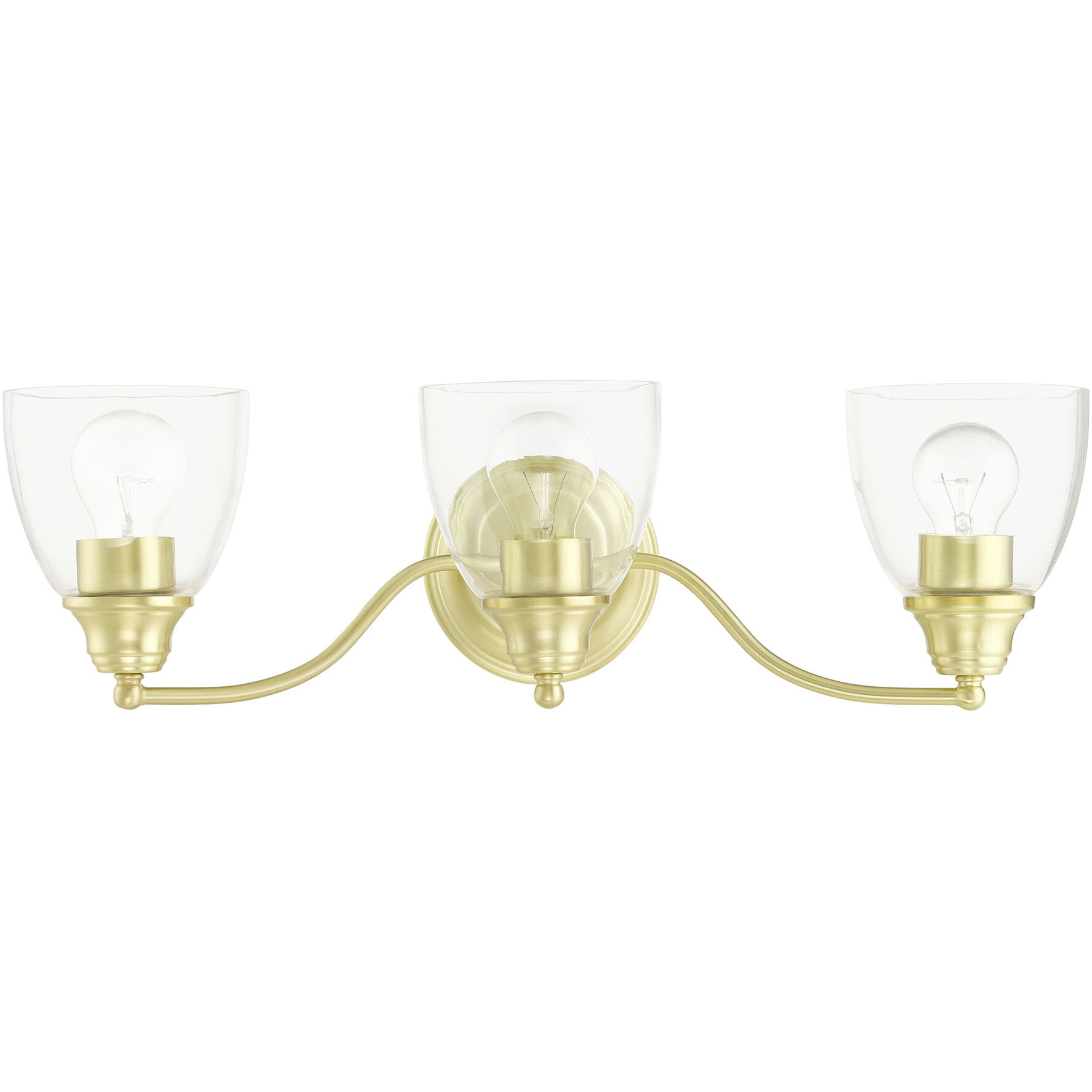 Montgomery 3 Light 23 inch Satin Brass Vanity Sconce Wall Light