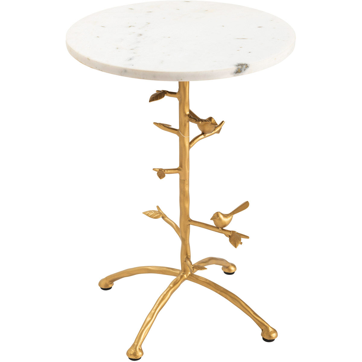 Tweety Bird 23 X 16 inch White and Gold Side Table