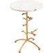 Tweety Bird 23 X 16 inch White and Gold Side Table