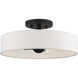 Venlo 4 Light 14 inch Black with Brushed Nickel Accents Semi Flush Ceiling Light