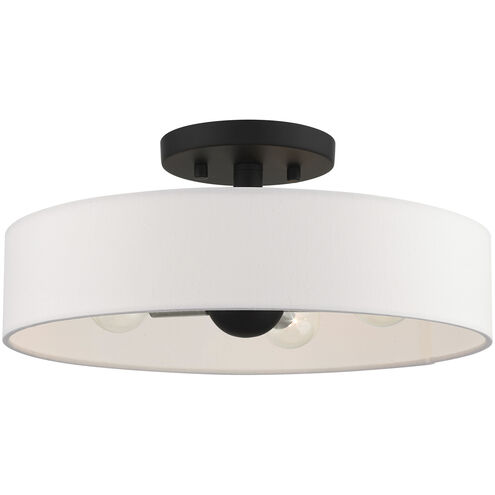 Venlo 4 Light 14 inch Black with Brushed Nickel Accents Semi Flush Ceiling Light