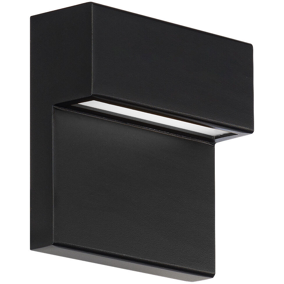 Balance LED 6 inch Black Outdoor Wall Light in 4000K, dweLED