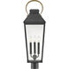 Dawson 29.75 inch Black with Burnished Bronze Outdoor Post Mount Lantern