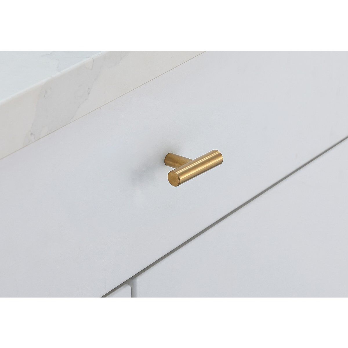 Quinn Brass Hardware Drawer Pull, Set of 10