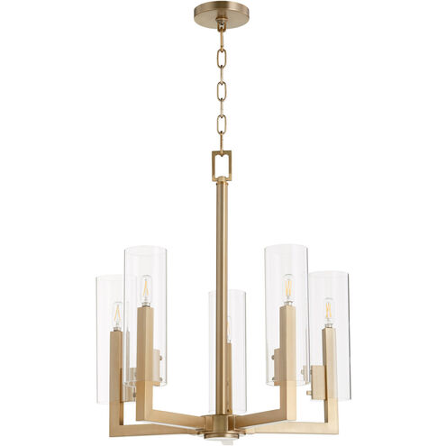 Harbin 5 Light 23 inch Aged Brass Chandelier Ceiling Light