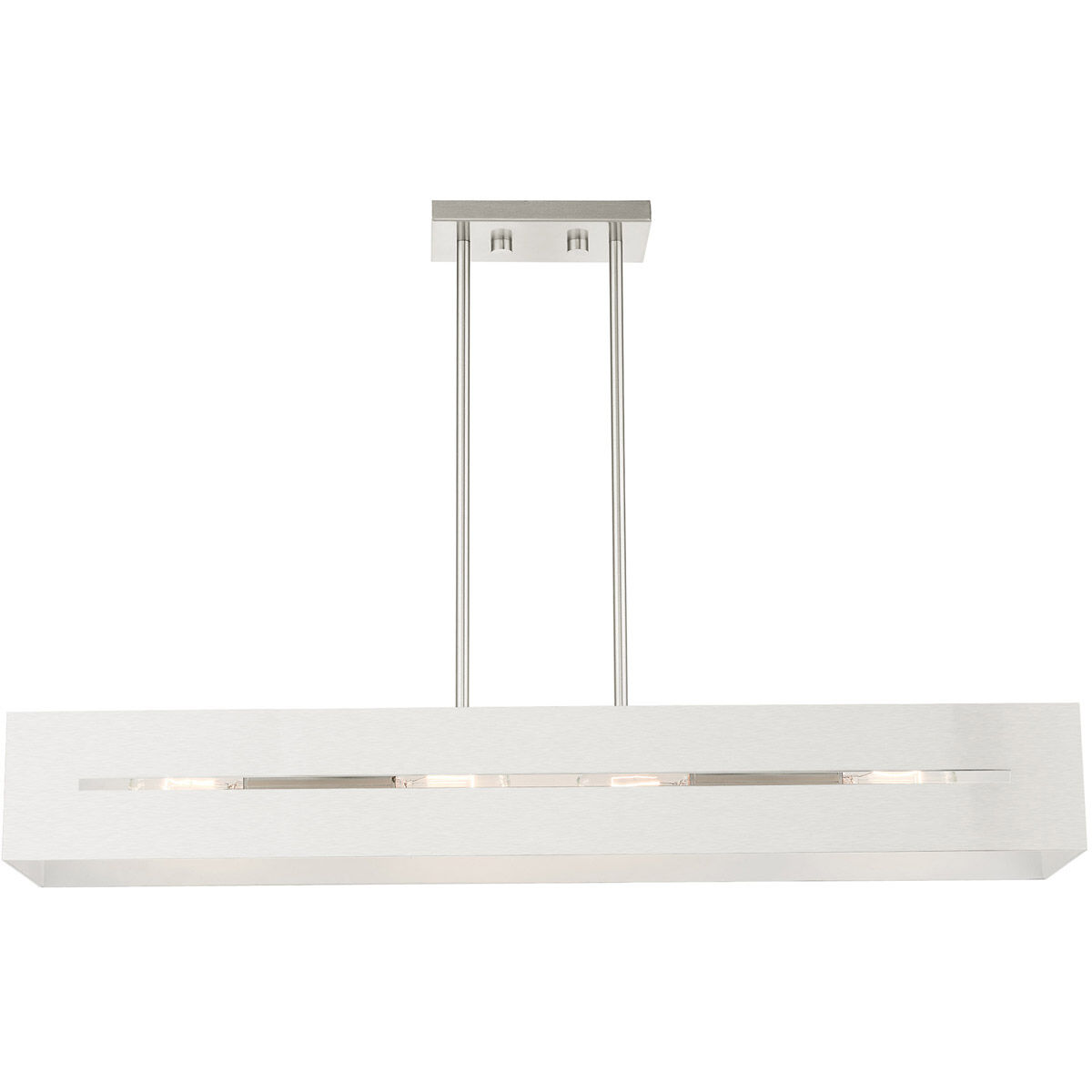 Soma 4 Light 36 inch Brushed Nickel Linear Chandelier Ceiling Light
