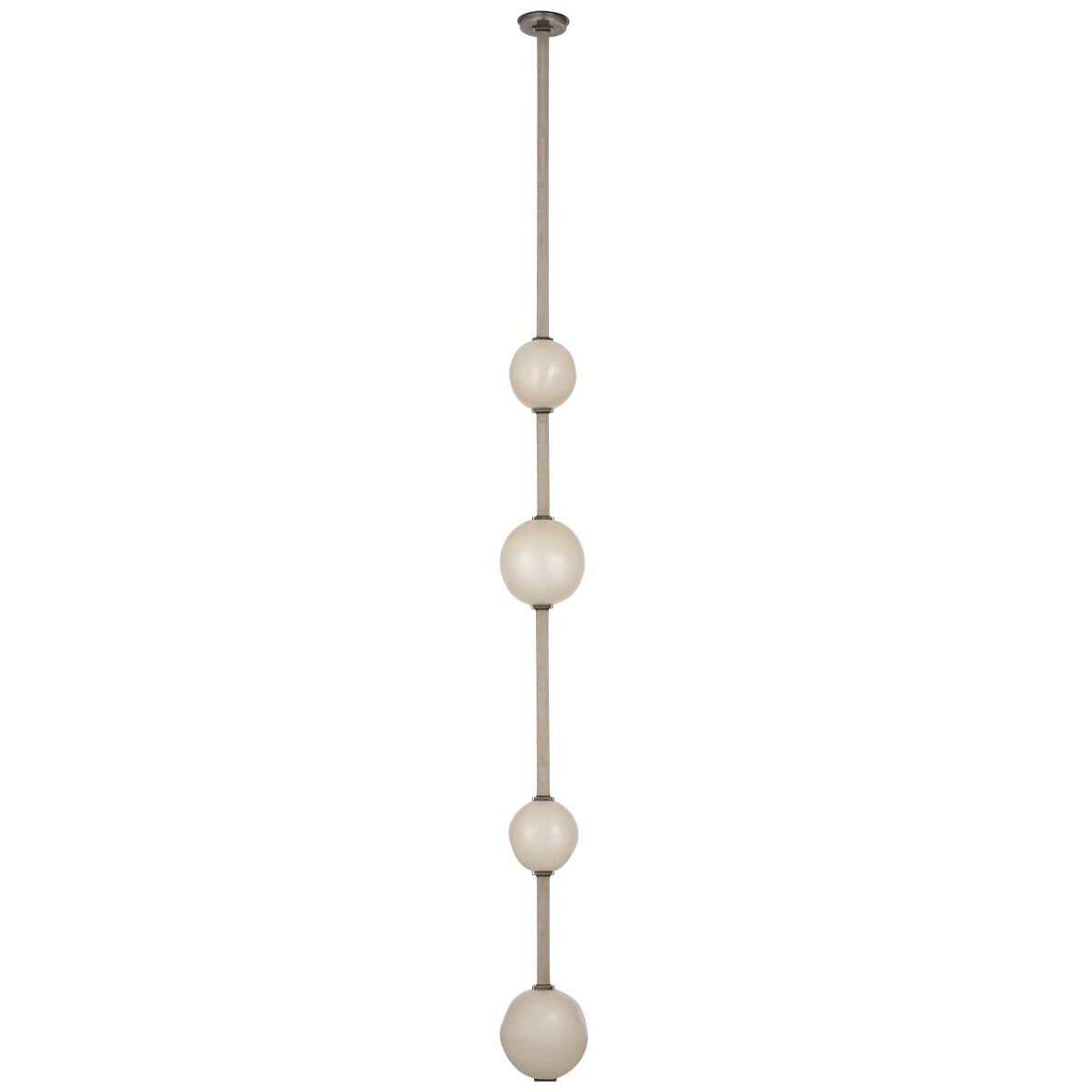 Anne-Marie Barton Dune LED 8 inch Ash Suede and Mottled Pewter Belted Light Ceiling Light