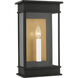 C&M by Chapman & Myers Cupertino 1 Light 10.25 inch Textured Black Outdoor Wall Lantern