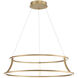Cadoux LED 30 inch Gold Chandelier Ceiling Light