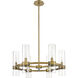 Datus 6 Light 26 inch Rubbed Brass Chandelier Ceiling Light