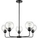 Boman 5 Light 28 inch Matte Black Chandelier Ceiling Light
