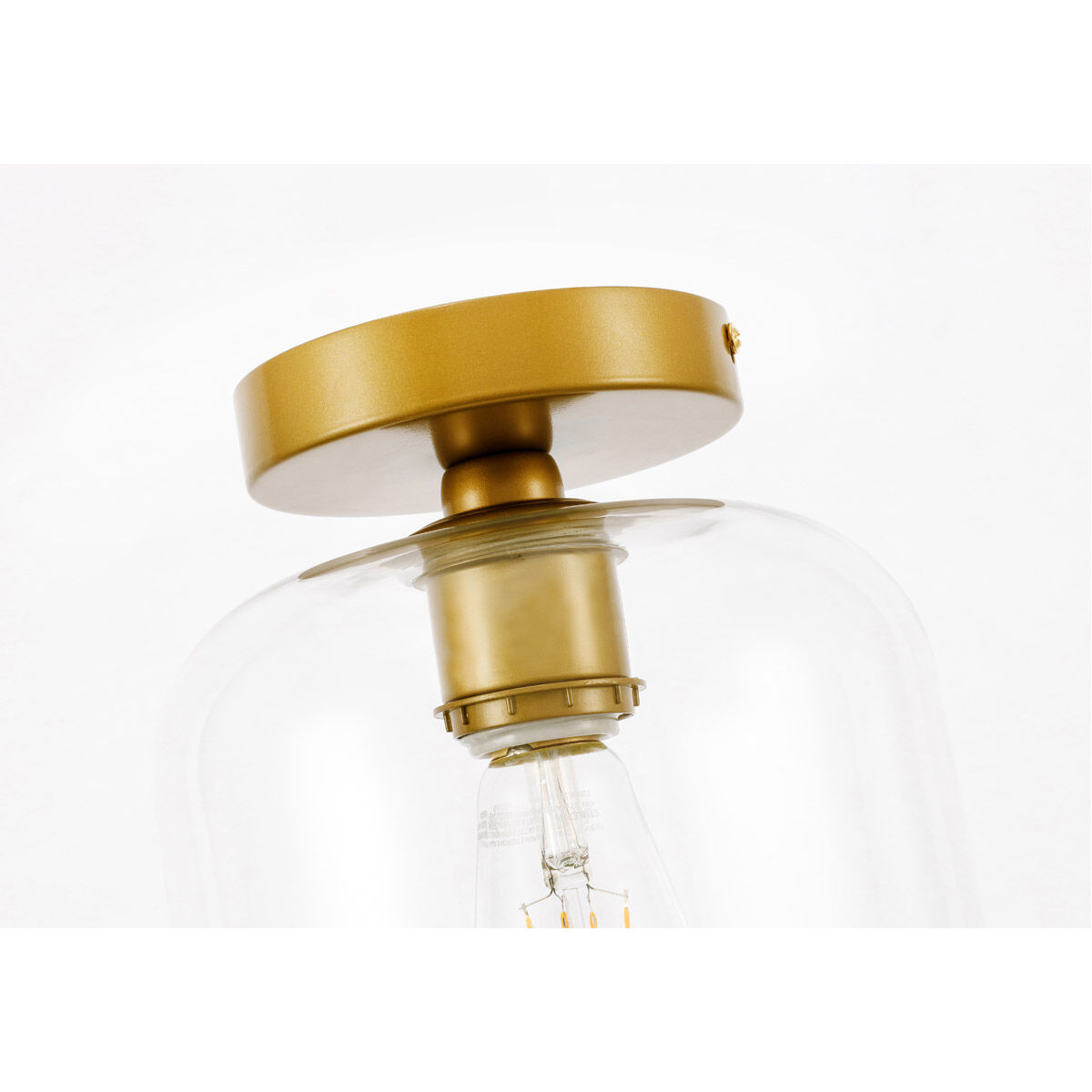Collier 1 Light 7 inch Brass Flush Mount Ceiling Light