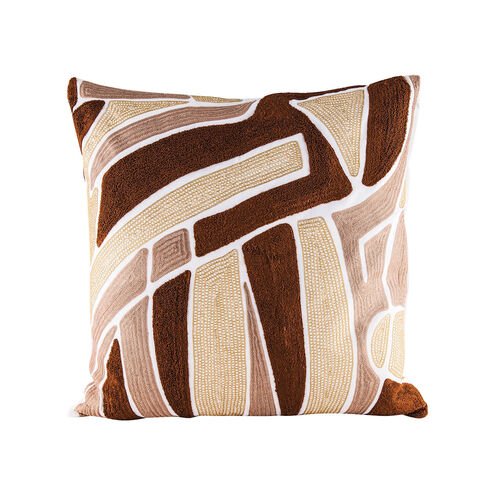 Brown Neutrals 24 X 5 inch Embroidery Pillow