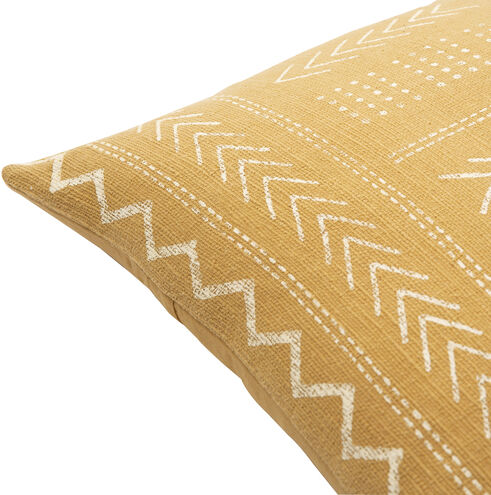 Malian 22 inch Mustard Pillow Cover in 14 x 22, Lumbar