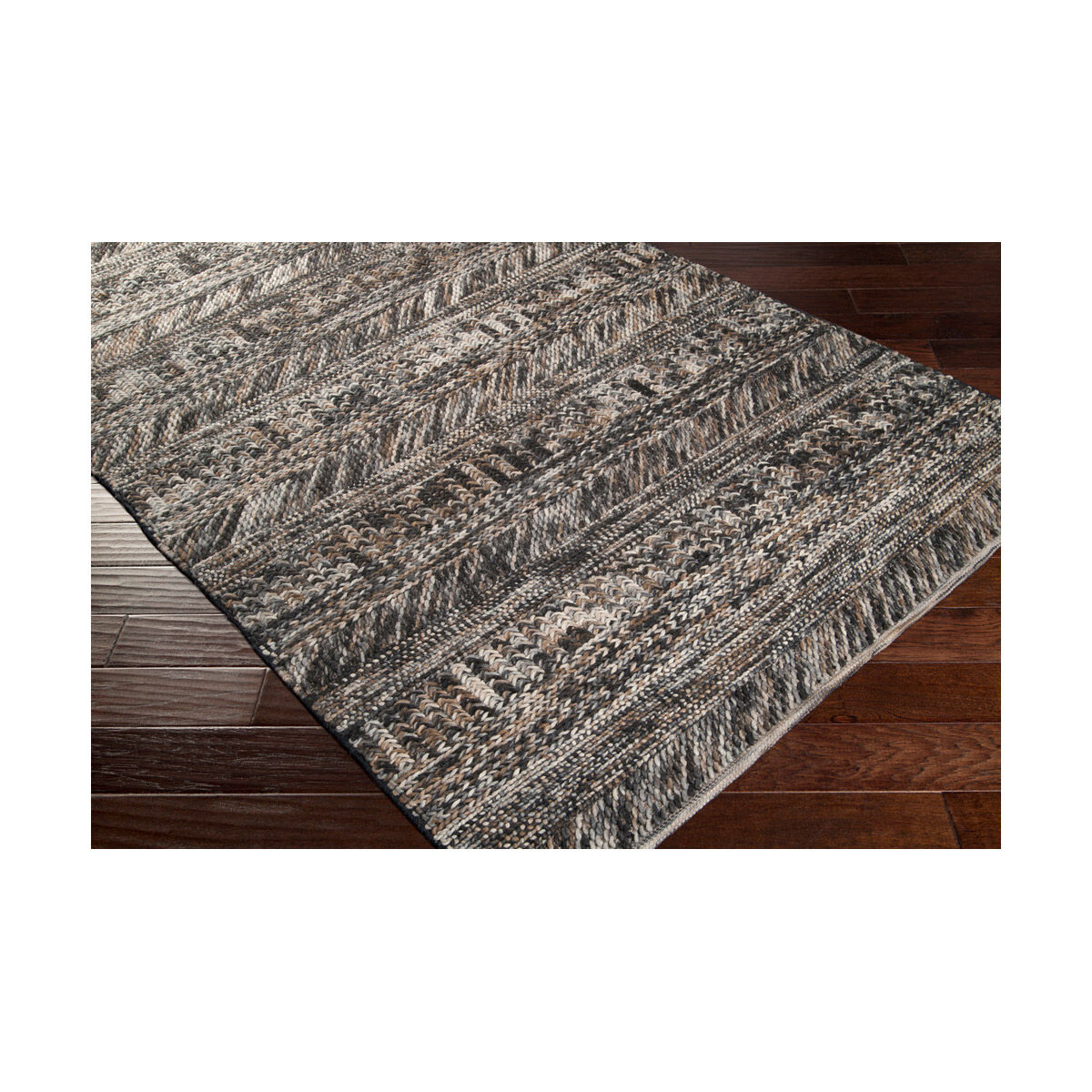 Norway 36 X 24 inch Charcoal/Light Gray/Camel/Beige Rugs, Wool
