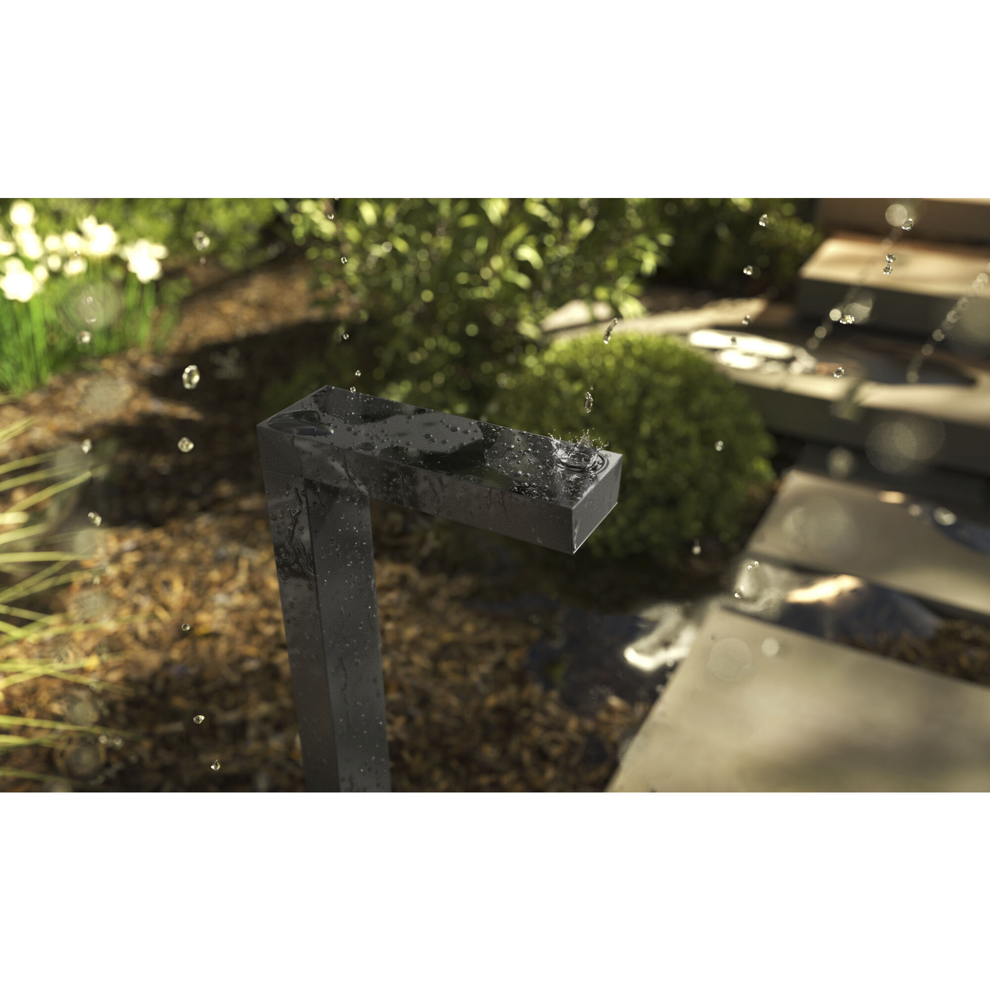 Independence 12 AC/DC 2.75 watt Textured Black Ninety Degree Path Light in 3000K