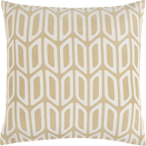 Trudy 18 inch Tan Pillow Cover, Square