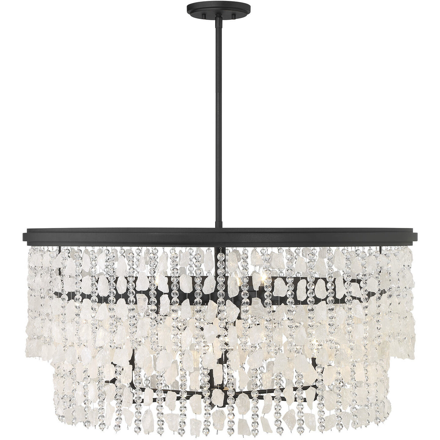 Shimmering Elegance 9 Light 36 inch Sand Coal Chandelier Ceiling Light