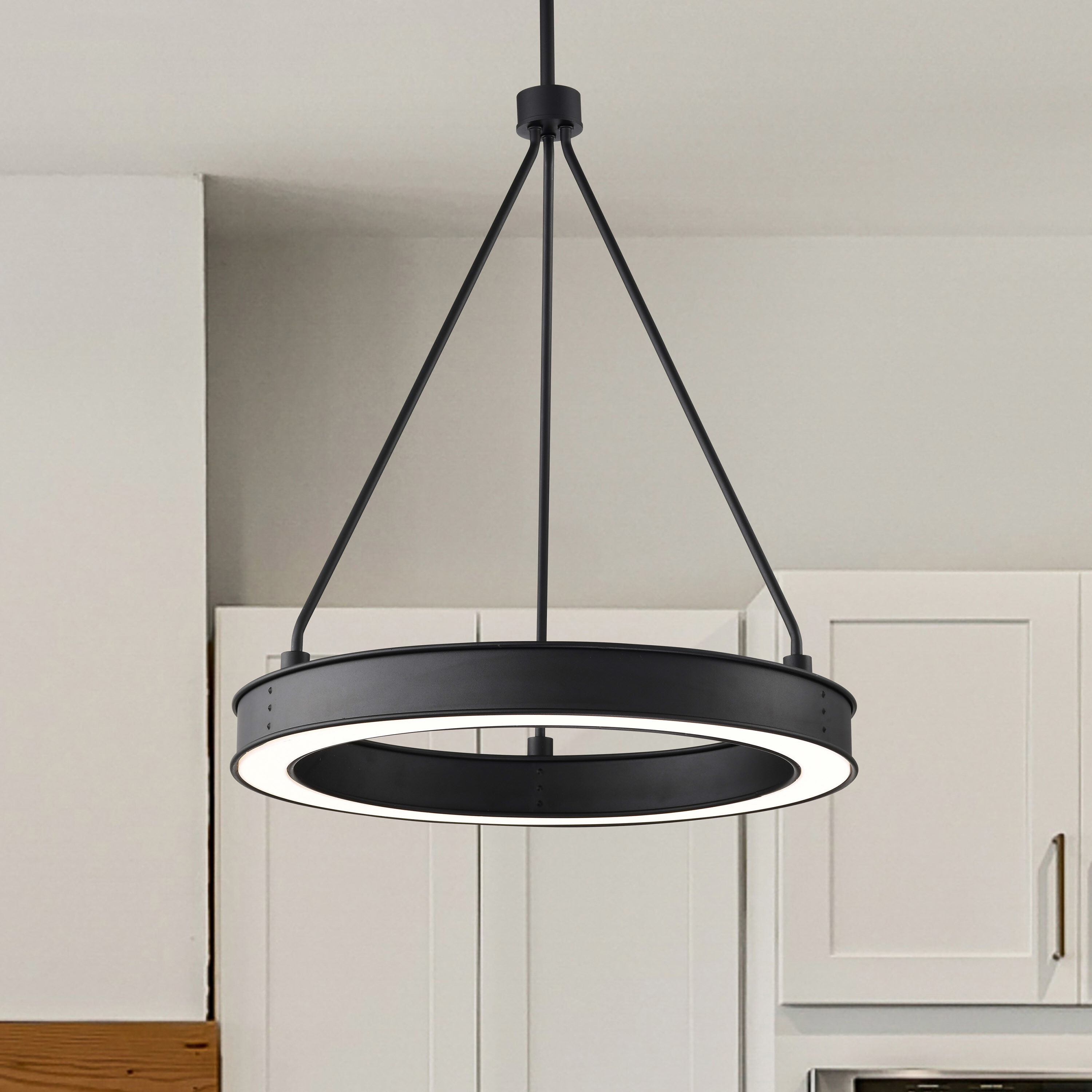 Longford LED 20.13 inch Textured Black Pendant Ceiling Light