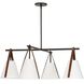 Reins 4 Light 40 inch Saddle Brown Chandelier Ceiling Light