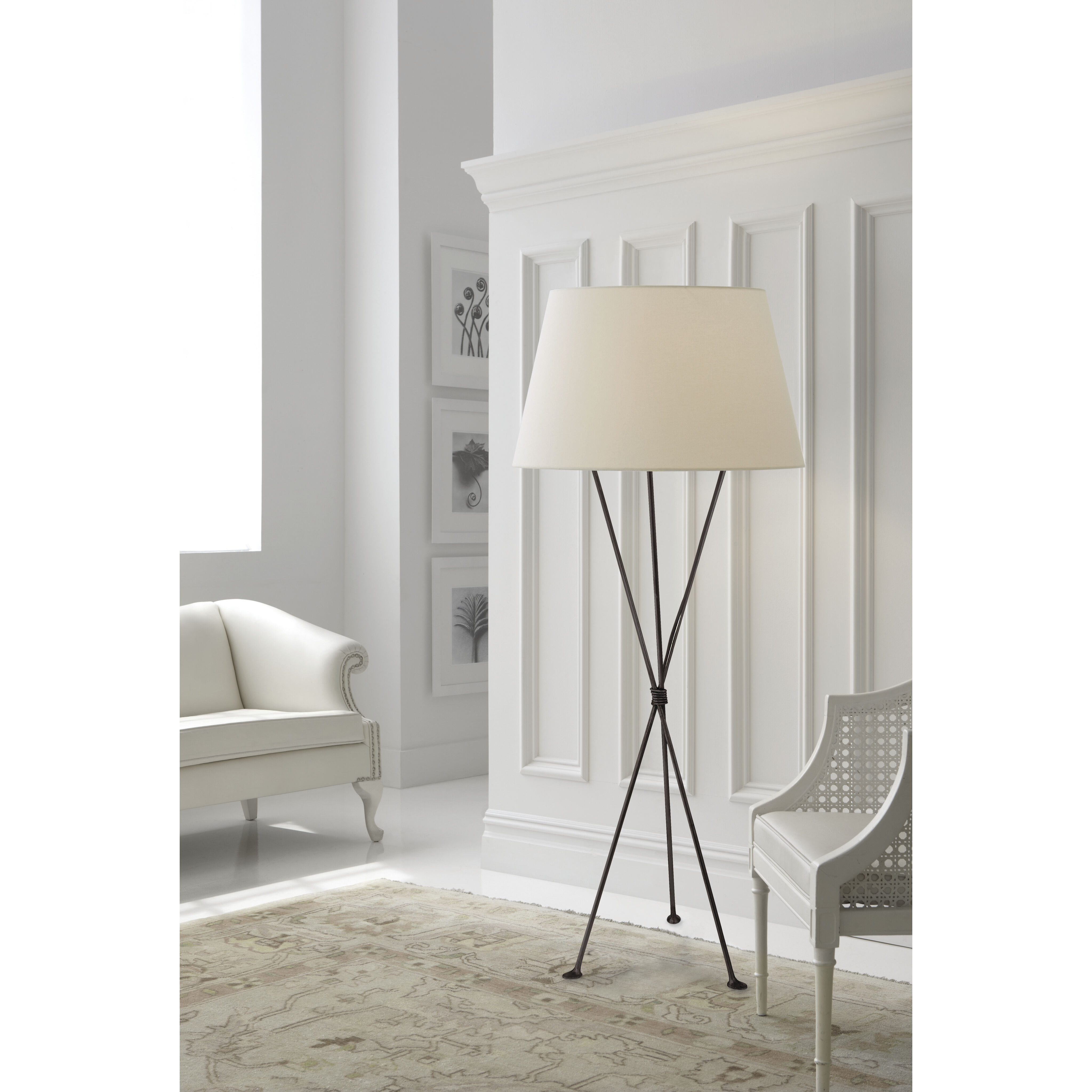 AERIN Lebon 62.25 inch 150.00 watt Aged Iron Floor Lamp Portable Light