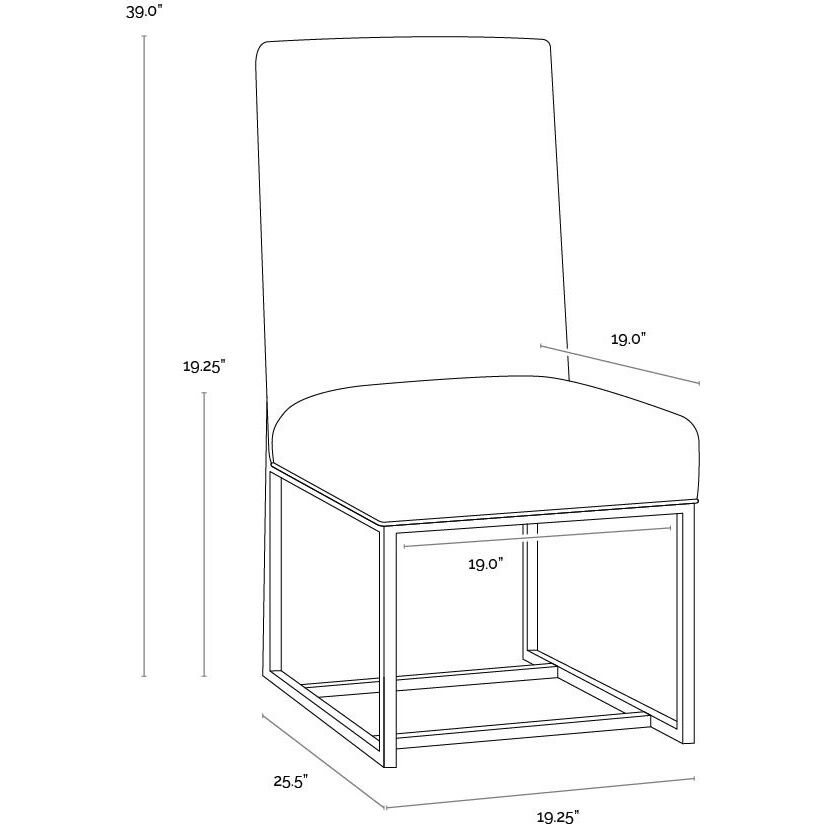 Joyce Cube Black Dining Chair