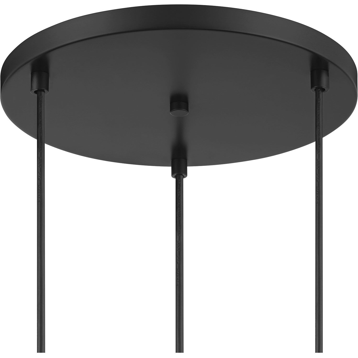 Mid-Century Modern 3 Light 19.5 inch Matte Black Multi-Point Chandelier Ceiling Light