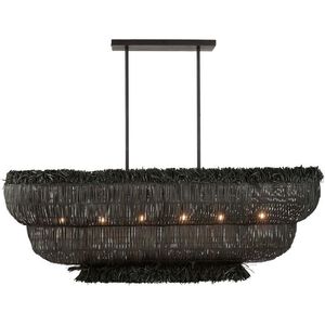 Yessika 62 X 27 inch Dark Gray Stained Linear Chandelier Ceiling Light