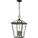 Main Street 4 Light 12 inch Black Outdoor Pendant
