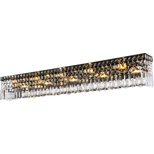Maxime 10 Light 4.5 inch Black and Clear Wall Sconce Wall Light in Royal Cut