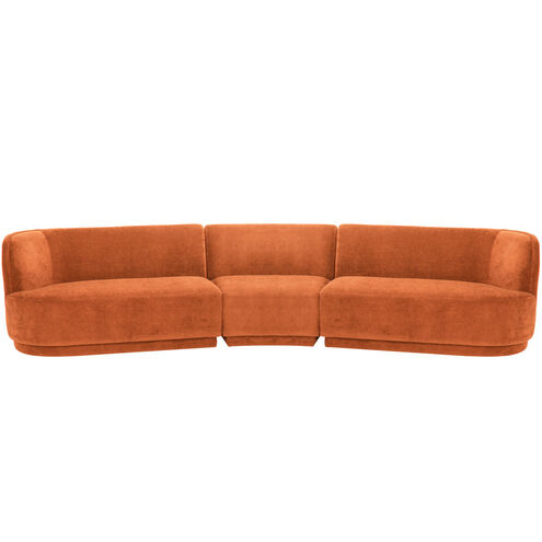 Yoon Compass Red Modular Sectional in Fired Rust