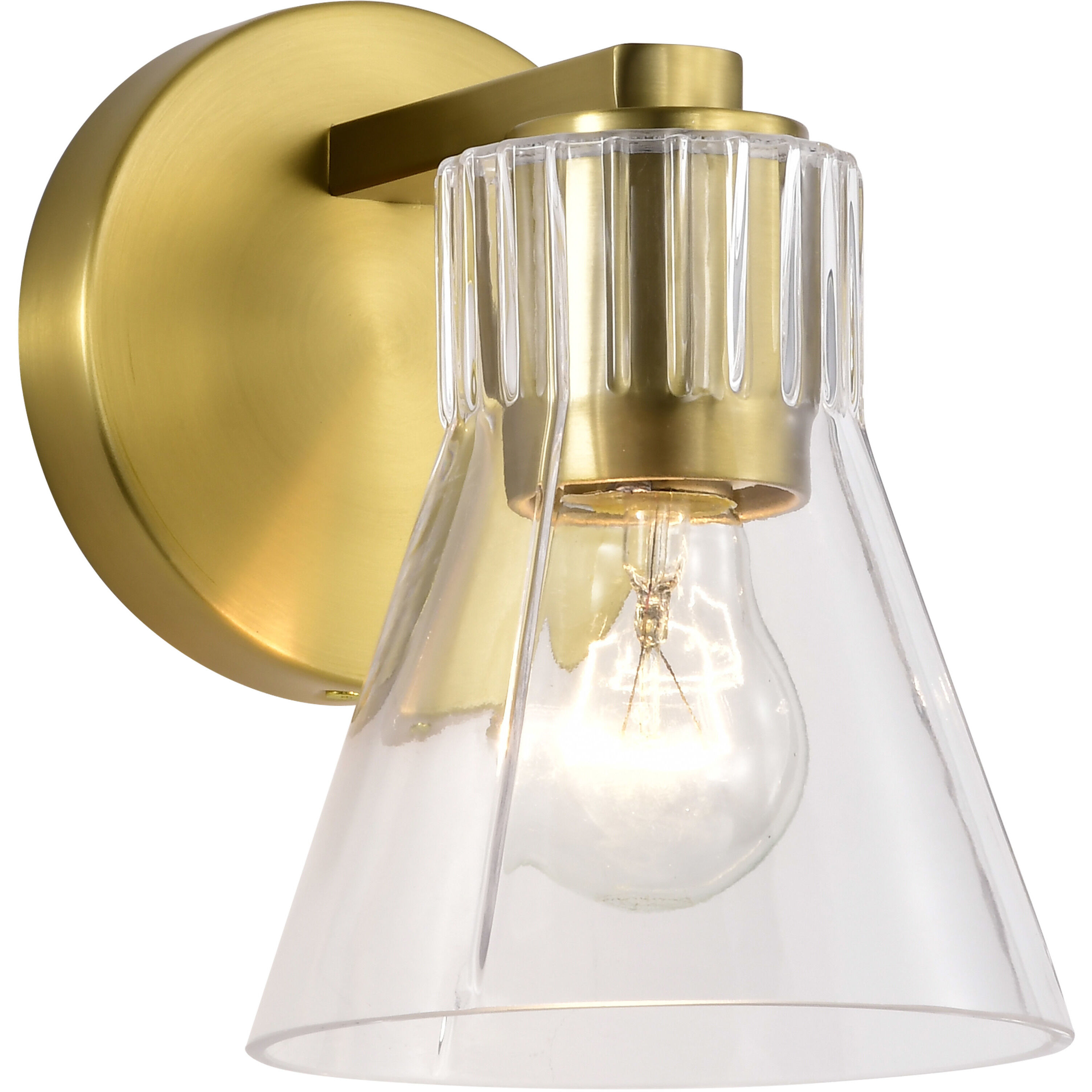 Gianna 5.5 inch Vintage Brass Vanity Wall Light