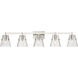 Analia 5 Light 45.75 inch Brushed Nickel Vanity Wall Light