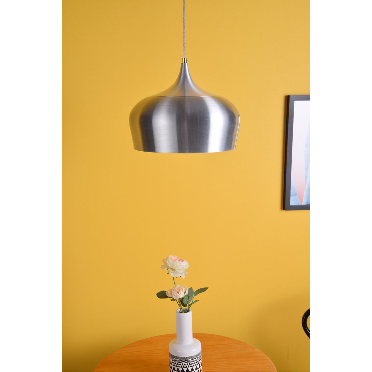 Nora 1 Light 11.5 inch Burnished Nickel Pendant Ceiling Light