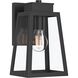 Hedry 1 Light 10 inch Matte Black Outdoor Wall Lantern