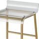 Hyperion 33.25 inch Clear with Gold Bar Stool