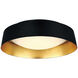 Gilt LED 18.13 inch Black Gold Leaf Flush Mount Ceiling Light