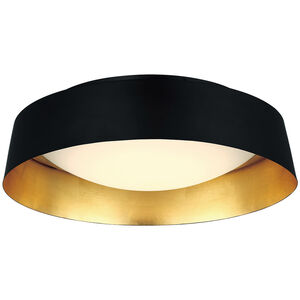 Gilt LED 18.13 inch Black Gold Leaf Flush Mount Ceiling Light